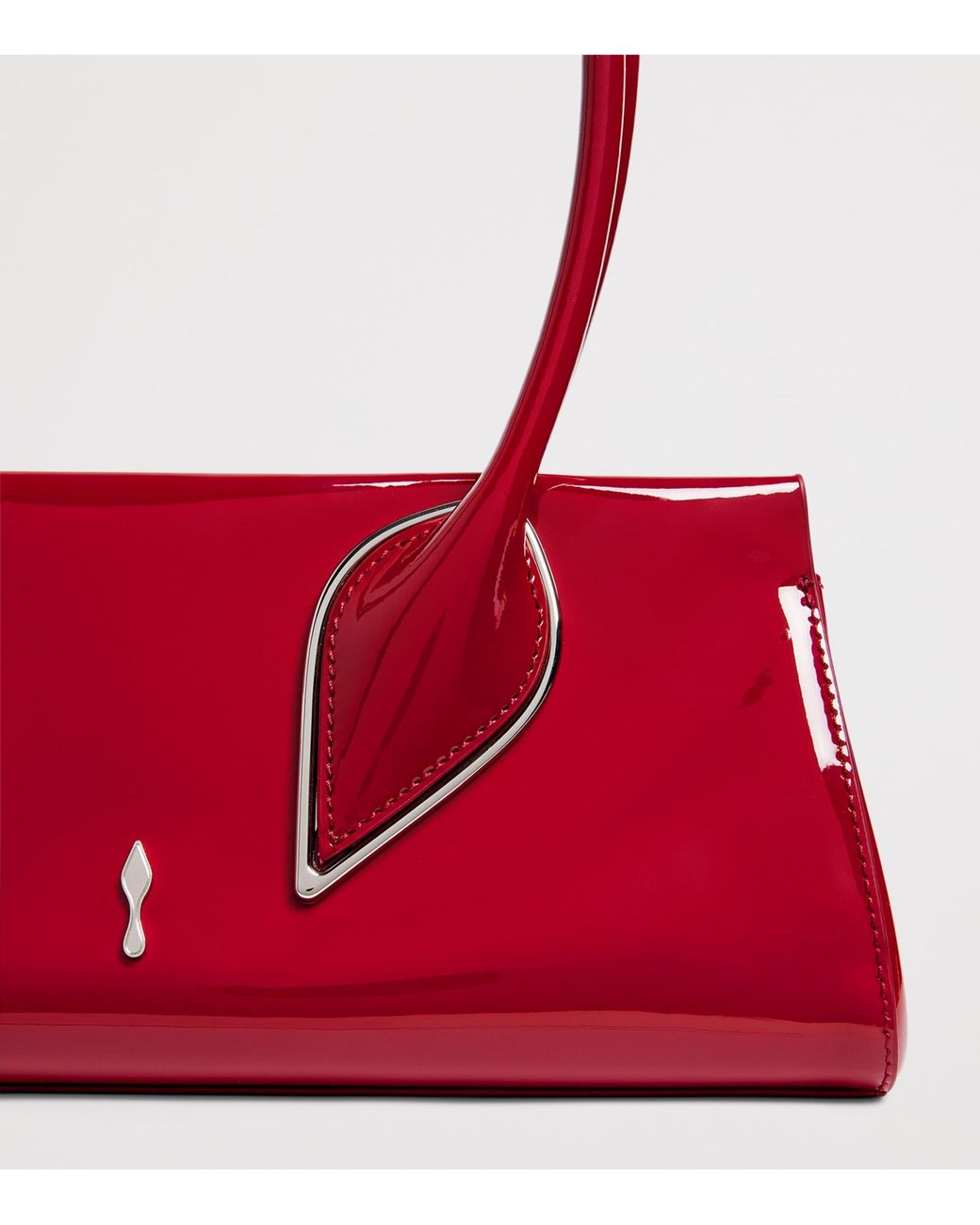 Christian Louboutin Red Venus Baguette Soft Patent Shoulder Bag