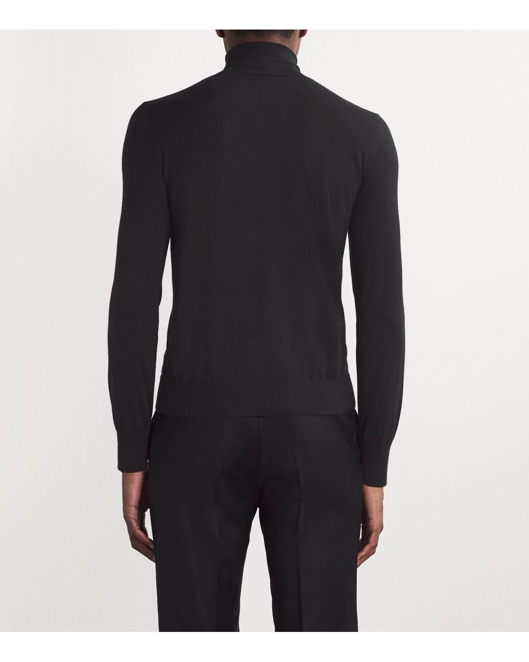 Brioni Black Cashmere-Silk Rollneck Sweater for men