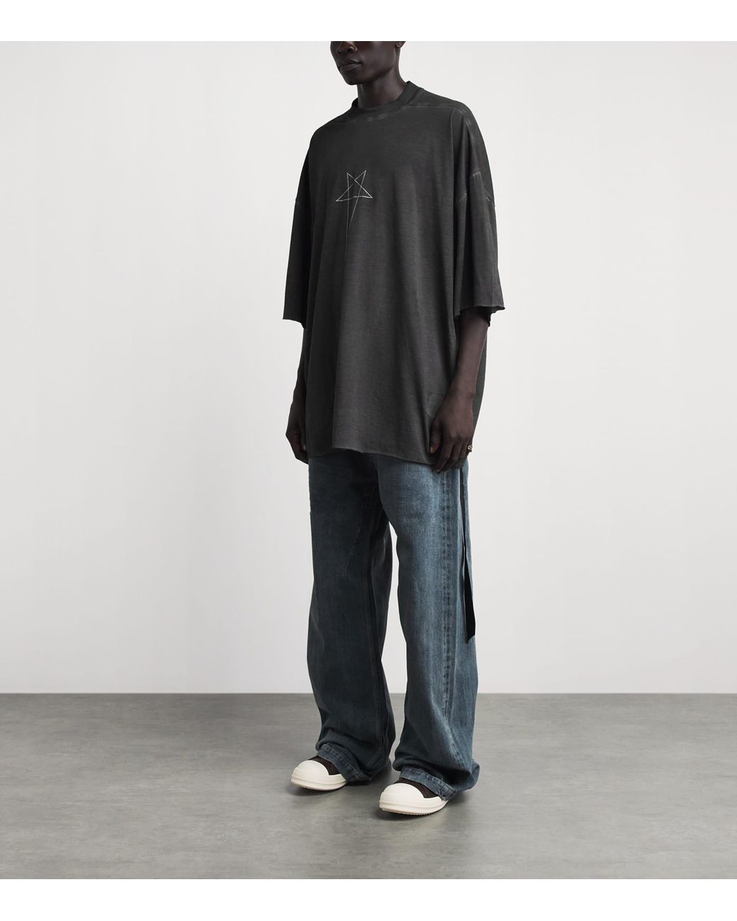 Rick Owens Black Cotton Tommy T-Shirt for men