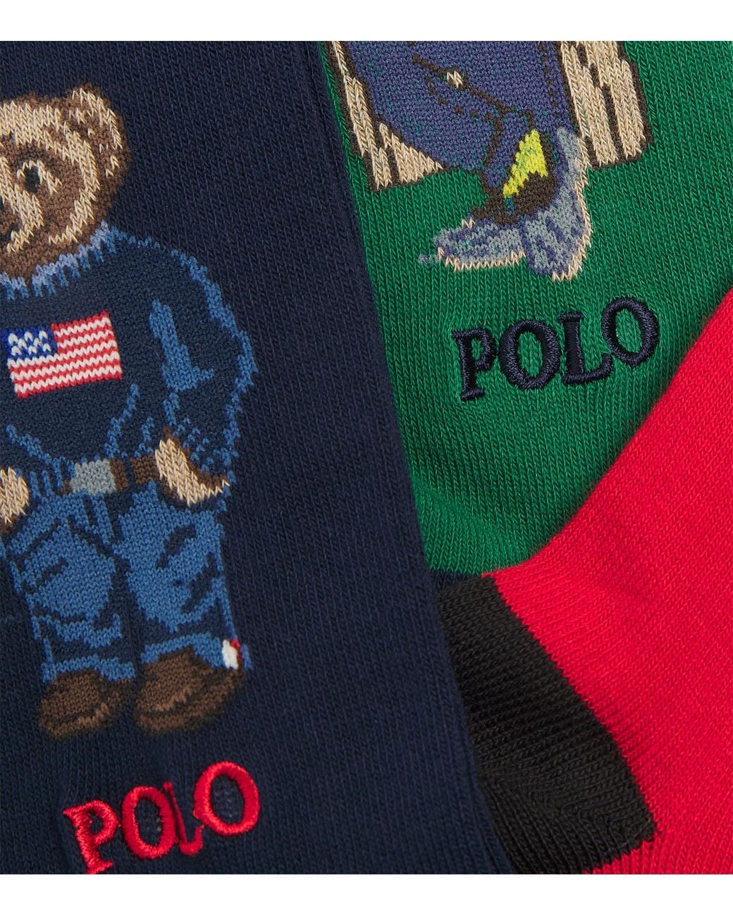 Polo Ralph Lauren Blue Cotton-Blend Polo Bear Socks for men