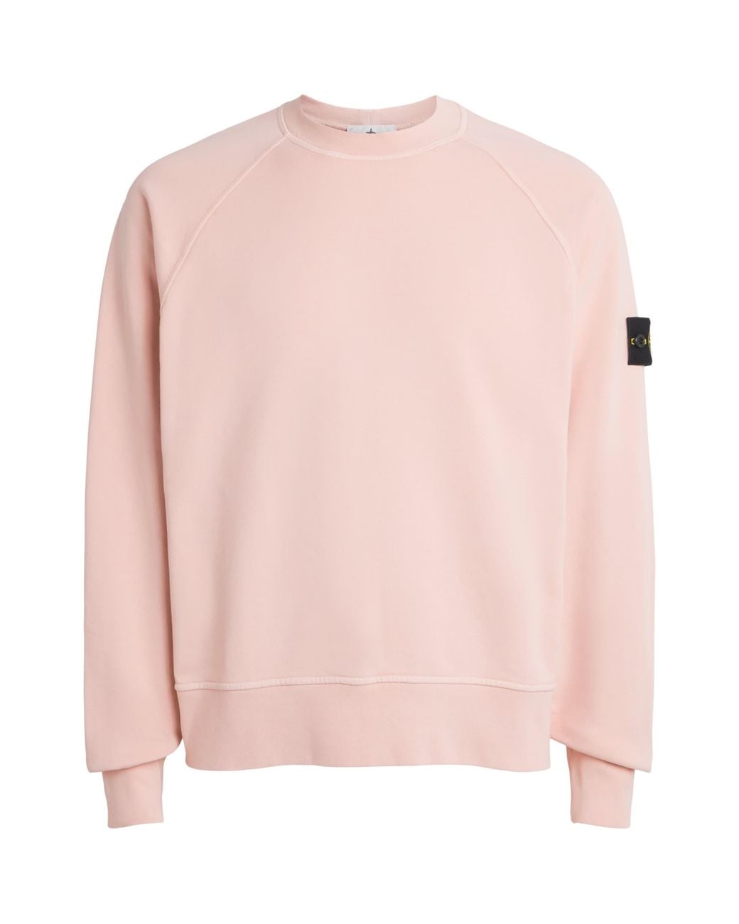 Stone Island Pink Cotton Compass Logo Sweatshirt for men