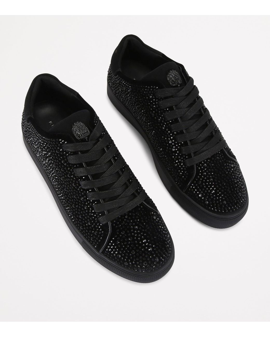 Kurt Geiger Black Embellished Lennon Sneakers for men