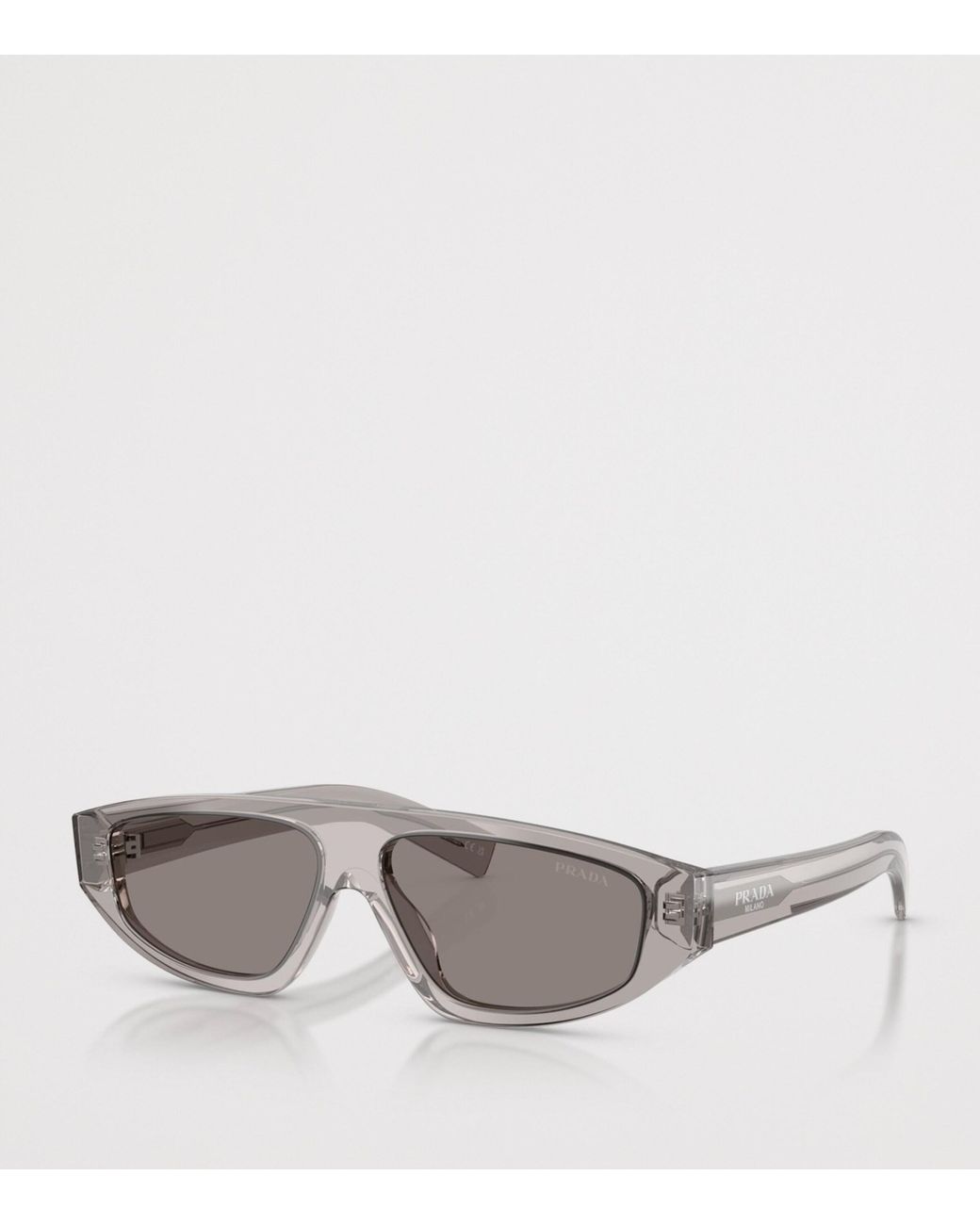 Prada Gray Pr C02S Irregular Sunglasses for men