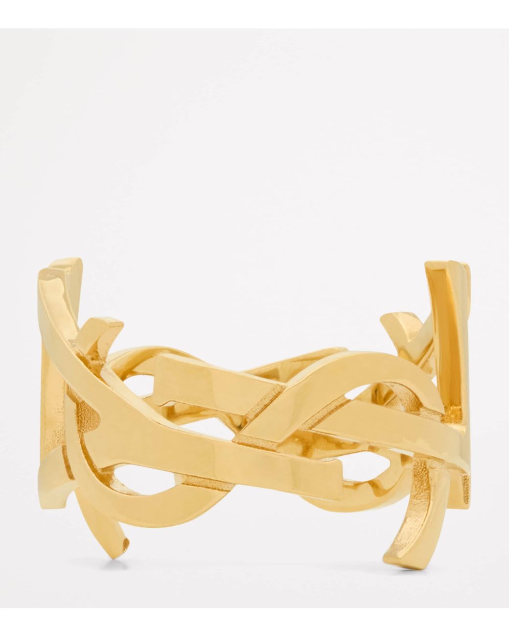 Saint Laurent Metallic Cassandre Scarf Ring