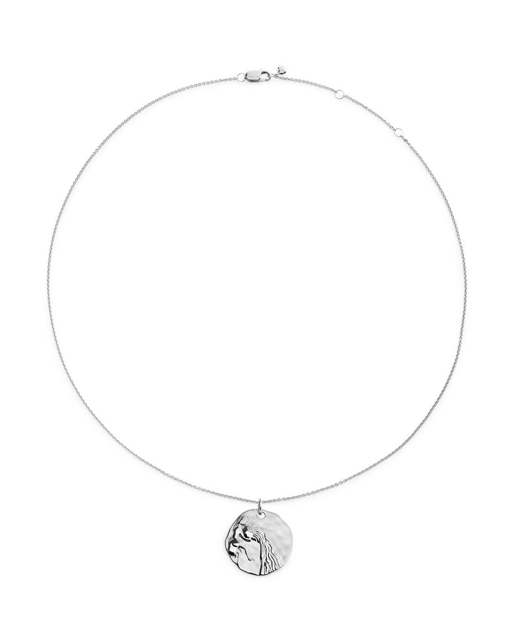 Monica Vinader White Sterling Aquarius Zodiac Necklace