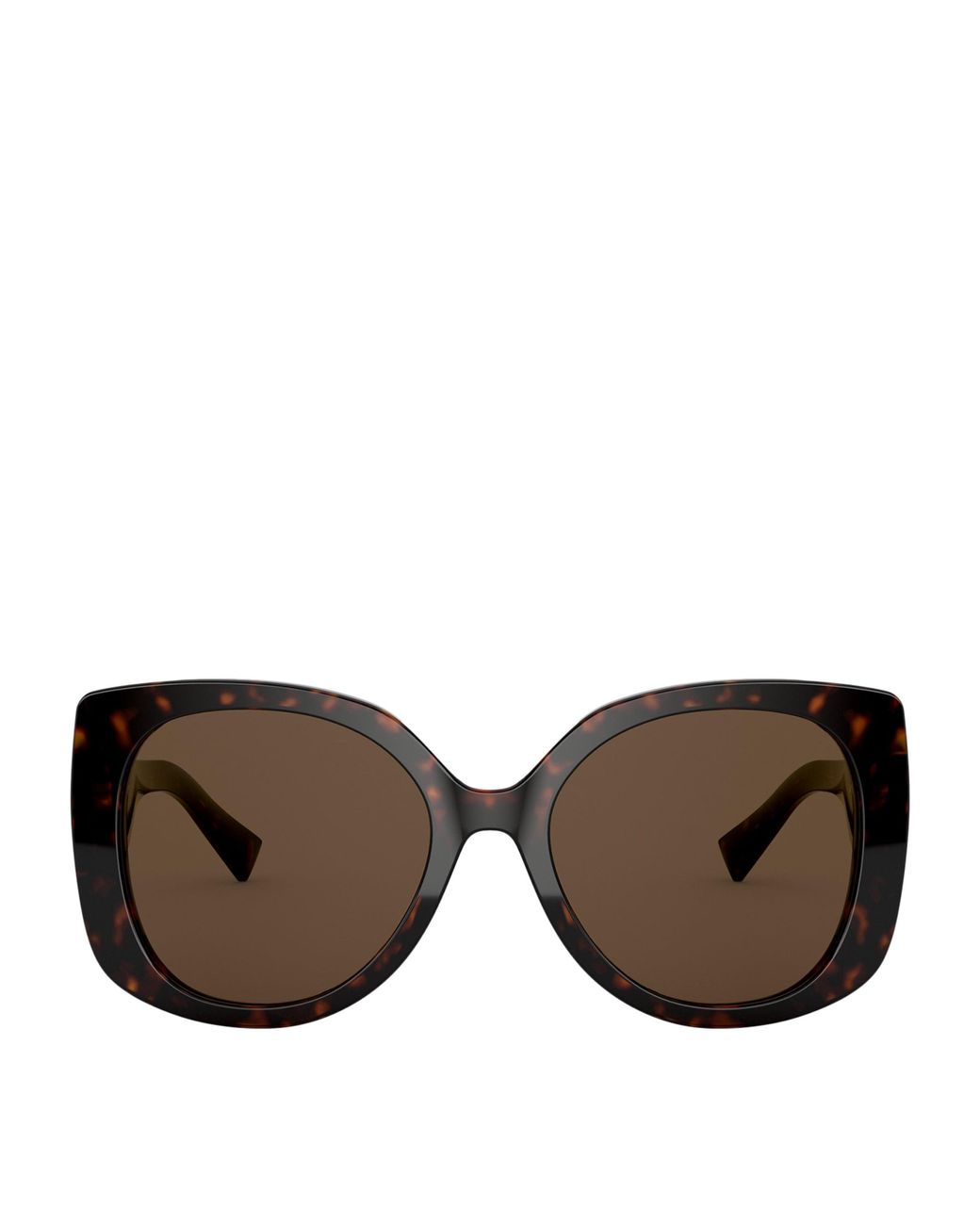 Versace Brown Medusa Rectangular Sunglasses