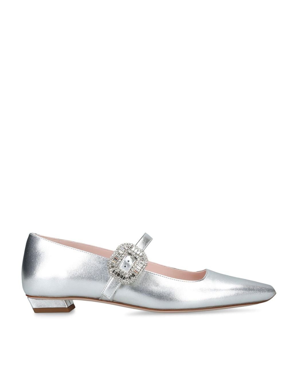 Roger Vivier White Leather Belle Vivier Mary Janes