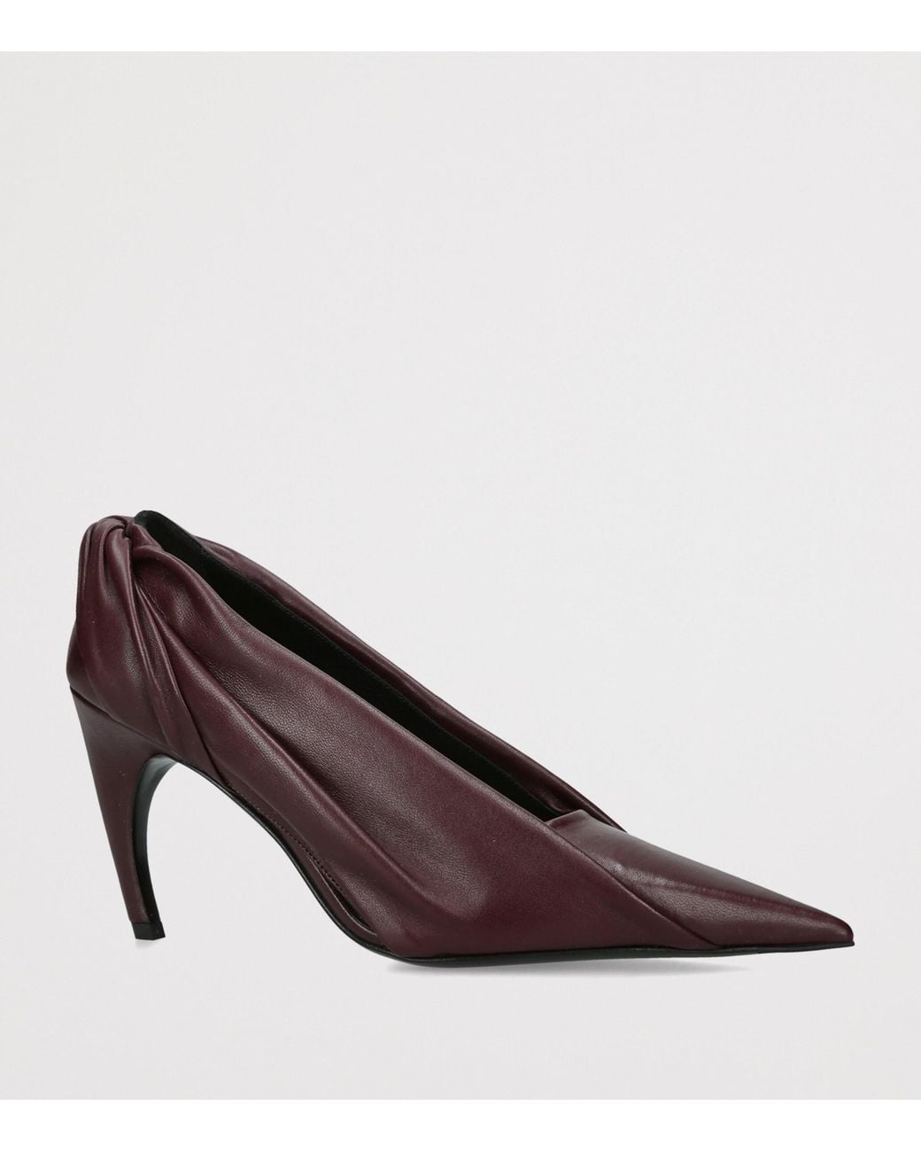 Khaite Brown Leather Twisted Eve Pumps 85