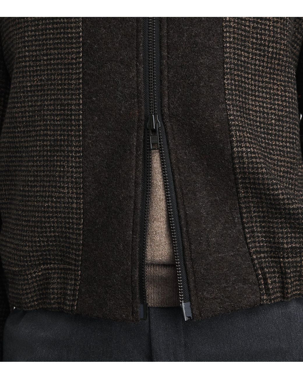 Oliver Spencer Black Houndstooth Renbourne Jacket for men