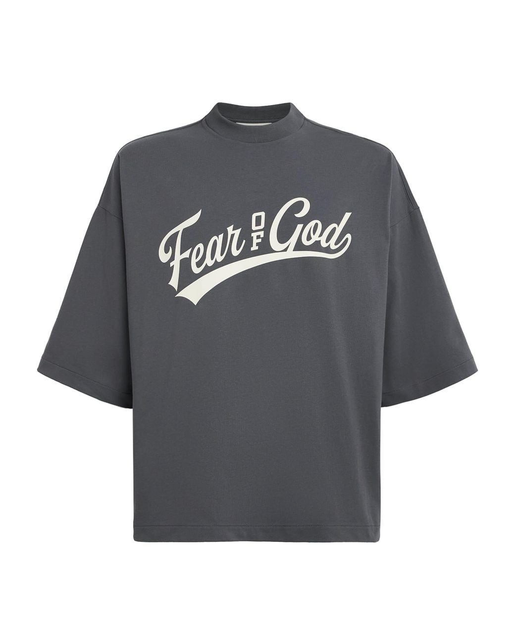 Fear Of God Gray Cotton Boxy Merch T-Shirt for men