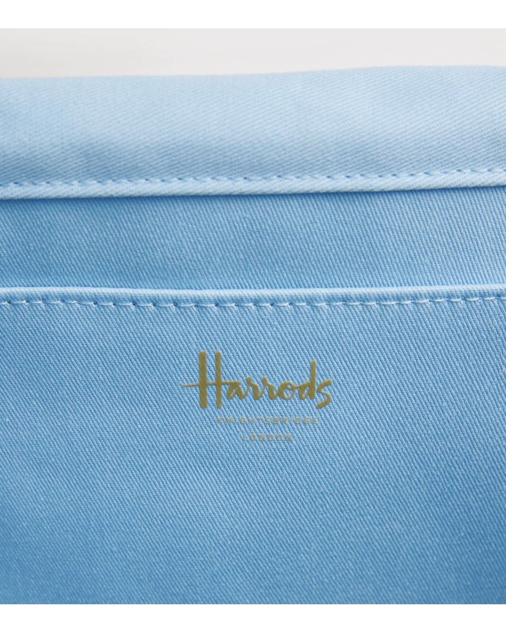Harrods White Canvas City Stories Tote Bag