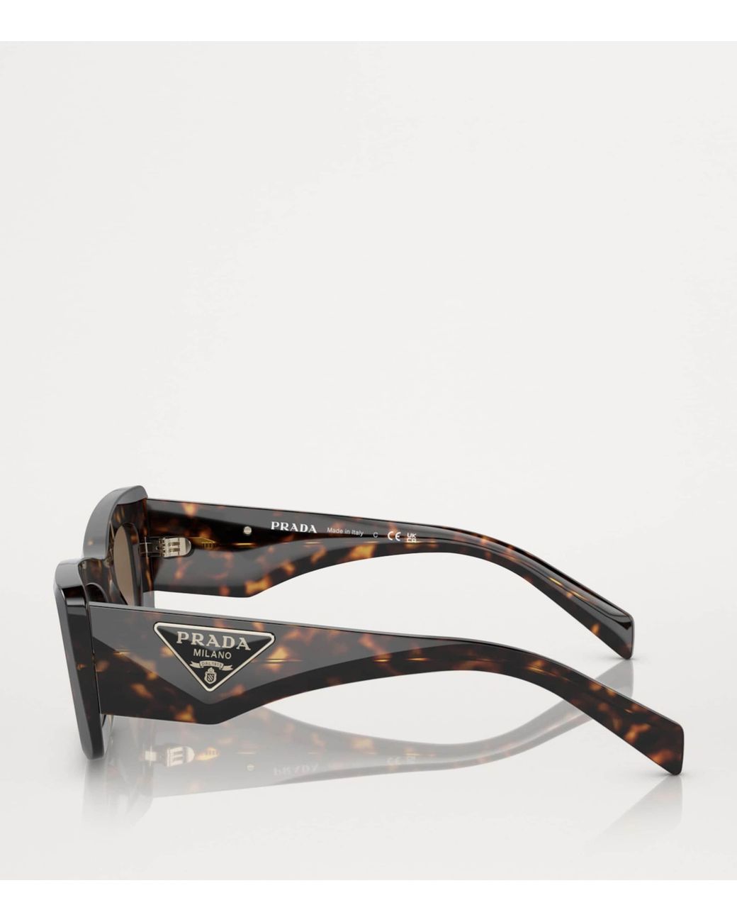 Prada Brown Rectangular Sunglasses