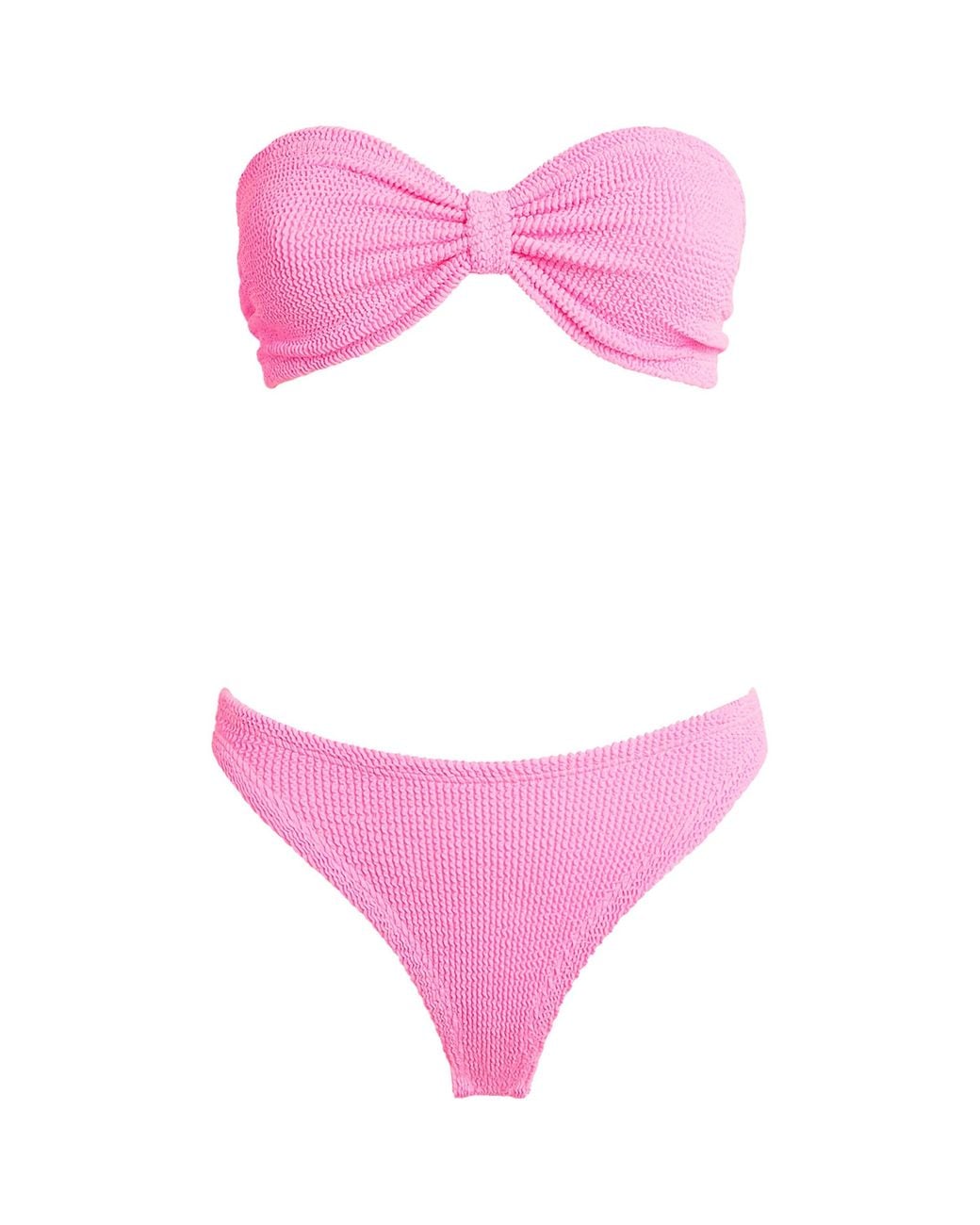 Hunza G Pink Bandeau Jean Bikini