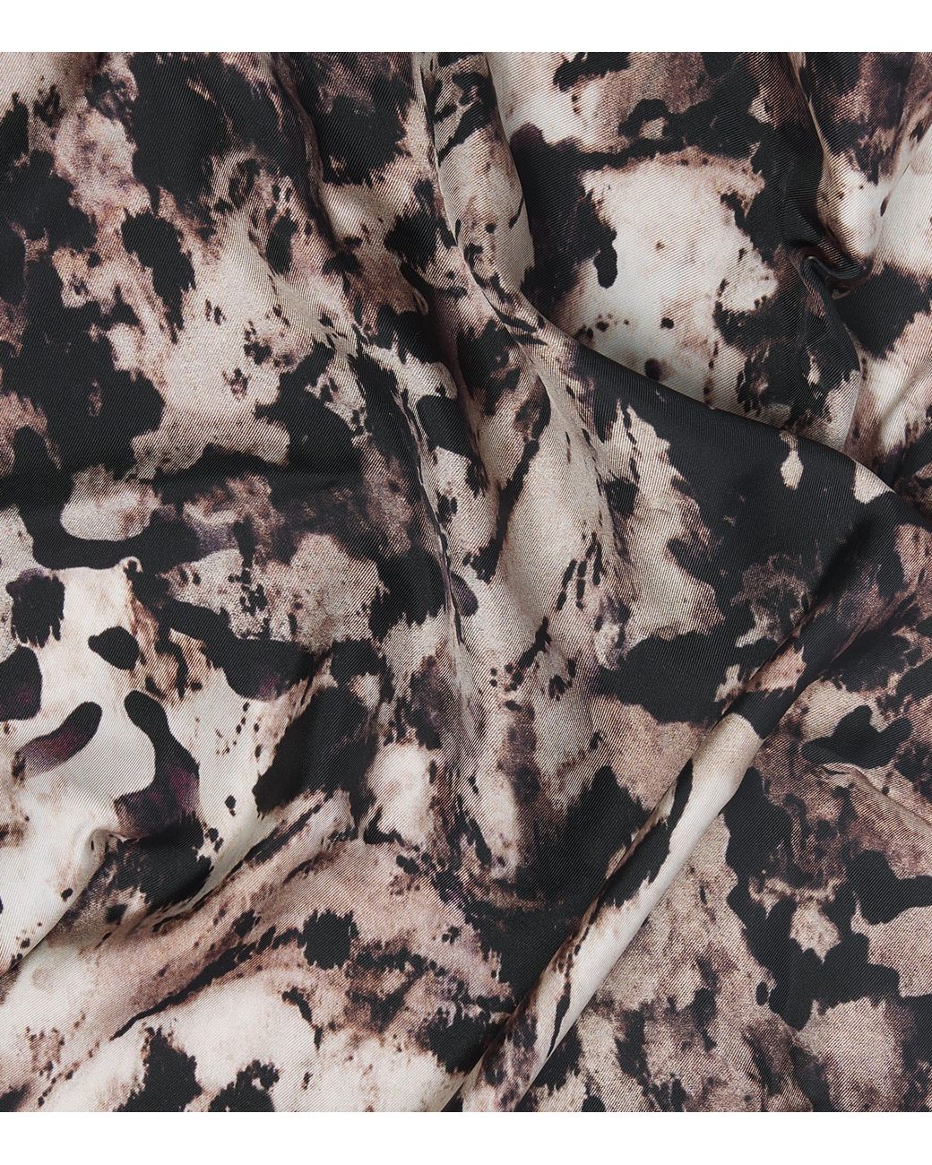 Agnona Black Silk Printed Scarf
