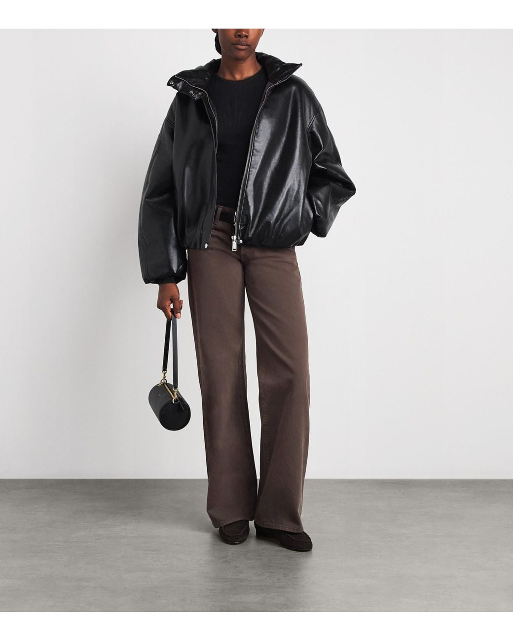 FRAME Brown The Wide-Leg Jeans