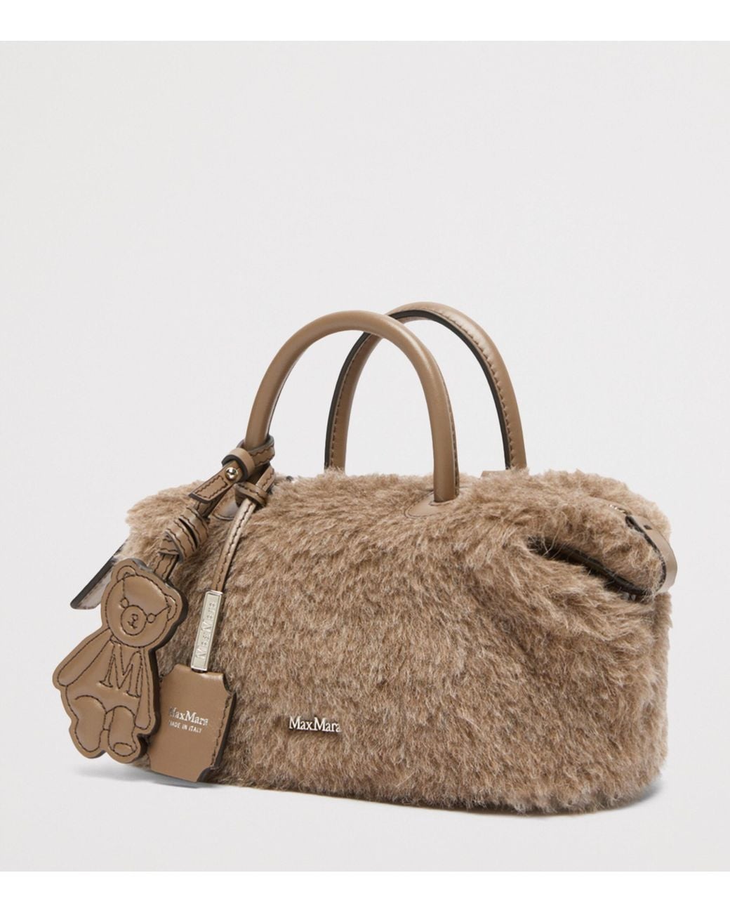 Max Mara Brown Teddy Top-Handle Bag