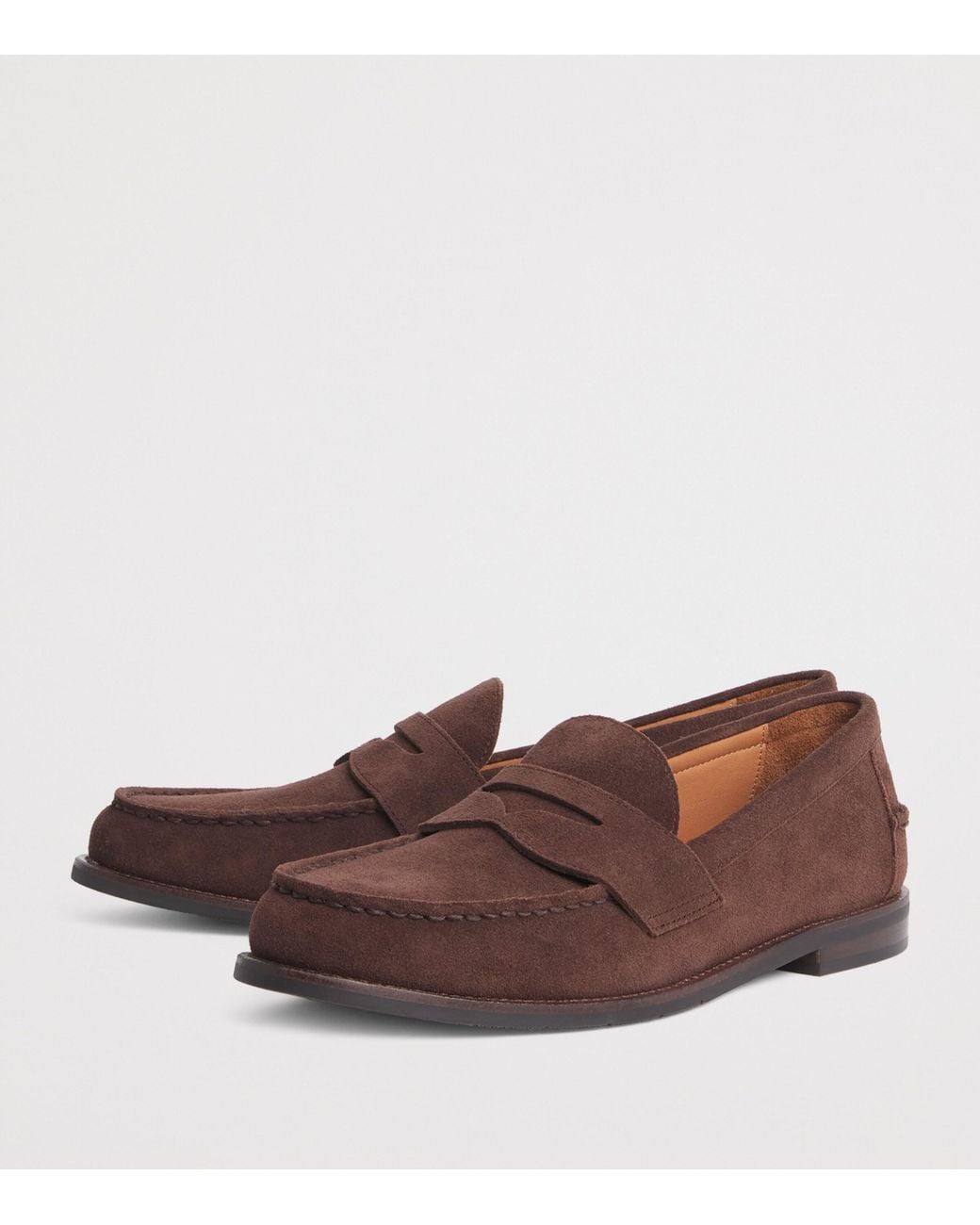 Polo Ralph Lauren Brown Suede Alston Penny Loafers for men