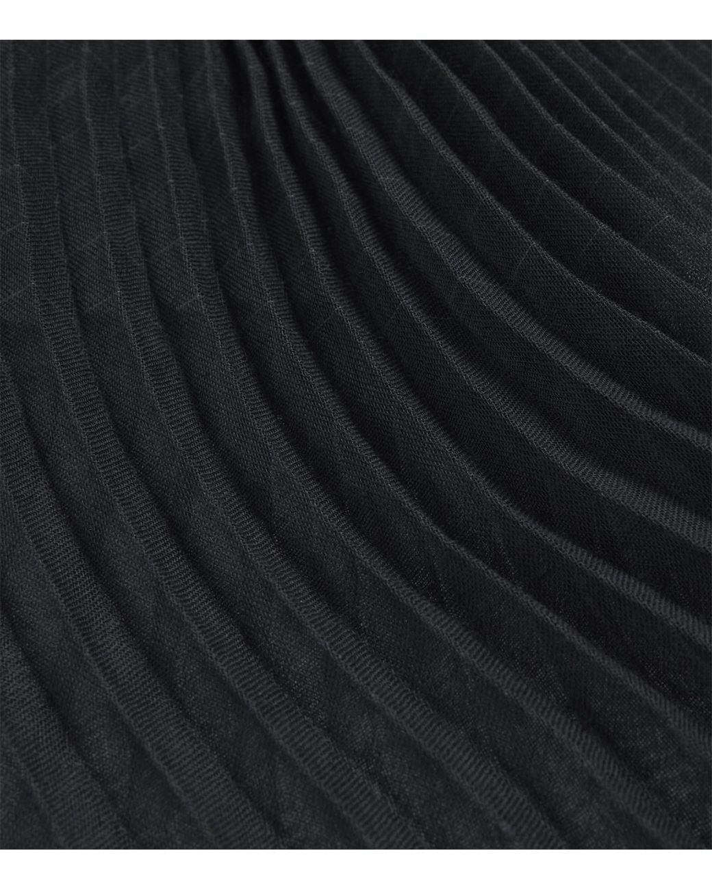 Issey Miyake Black Gradation Ramie Pleats Scarf