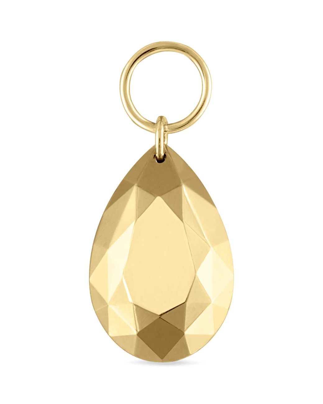 Maria Tash Metallic Faceted Pear Single Charm