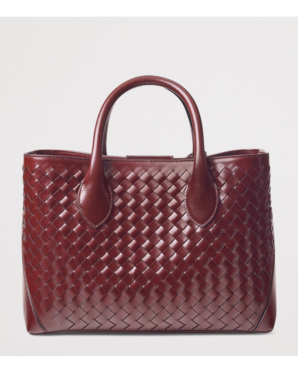 Aspinal Purple Midi Leather London Tote Bag