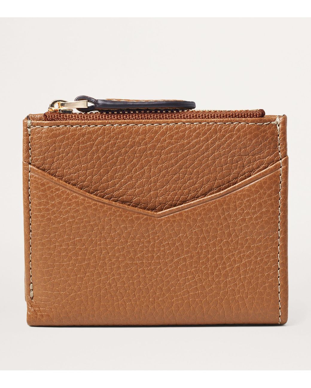 Aspinal Brown Leather Hudson Coin And Card Holder