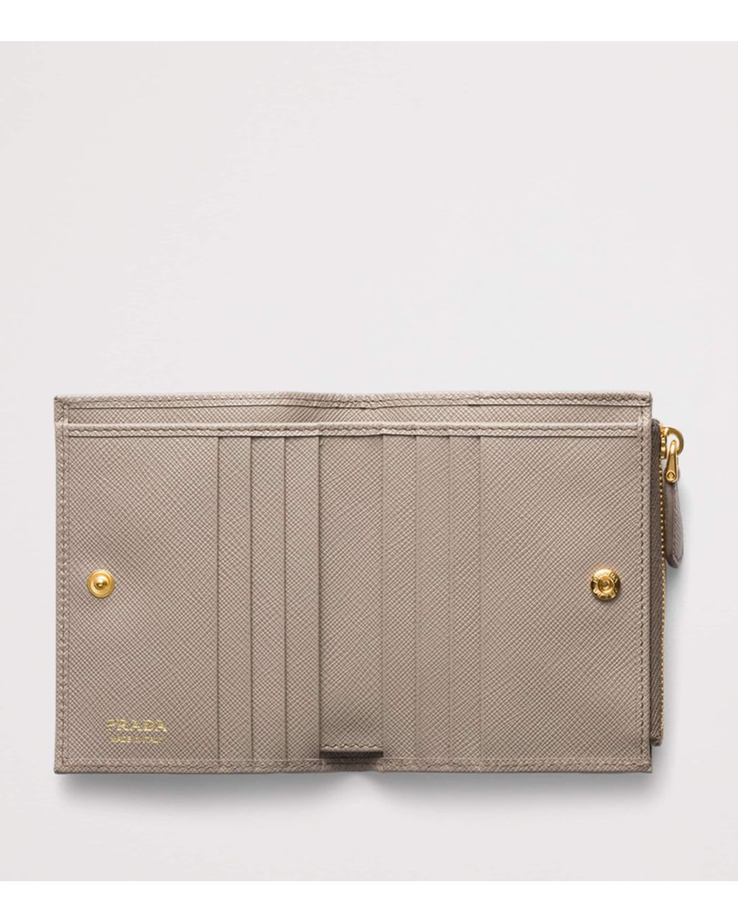 Prada Natural Small Saffiano Leather Wallet
