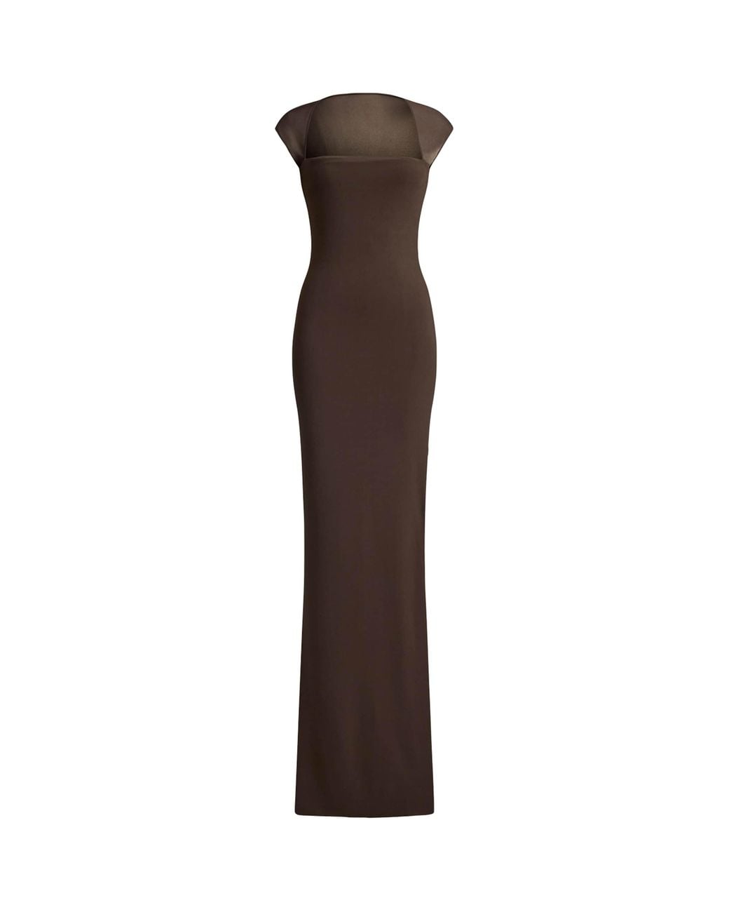 Ralph Lauren Brown Jersey Waverley Maxi Dress