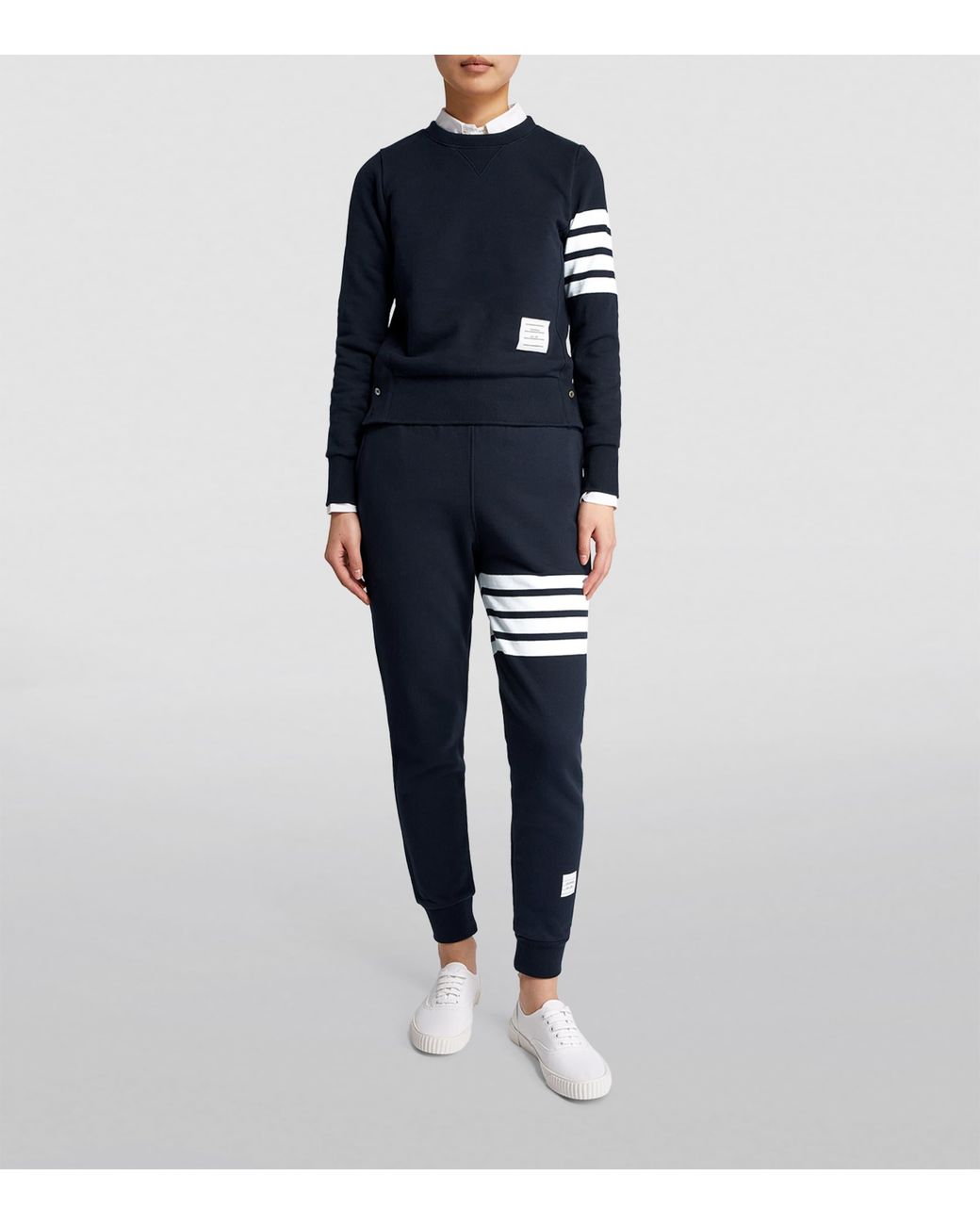 Thom Browne Blue 4-Bar Sweatpants