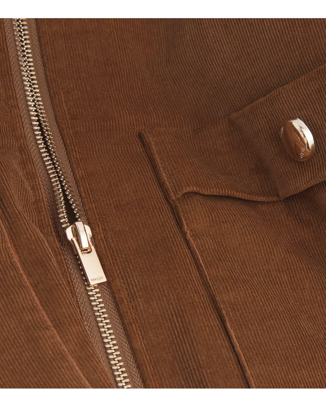 Maje Brown Cotton-Blend Corduroy Jacket