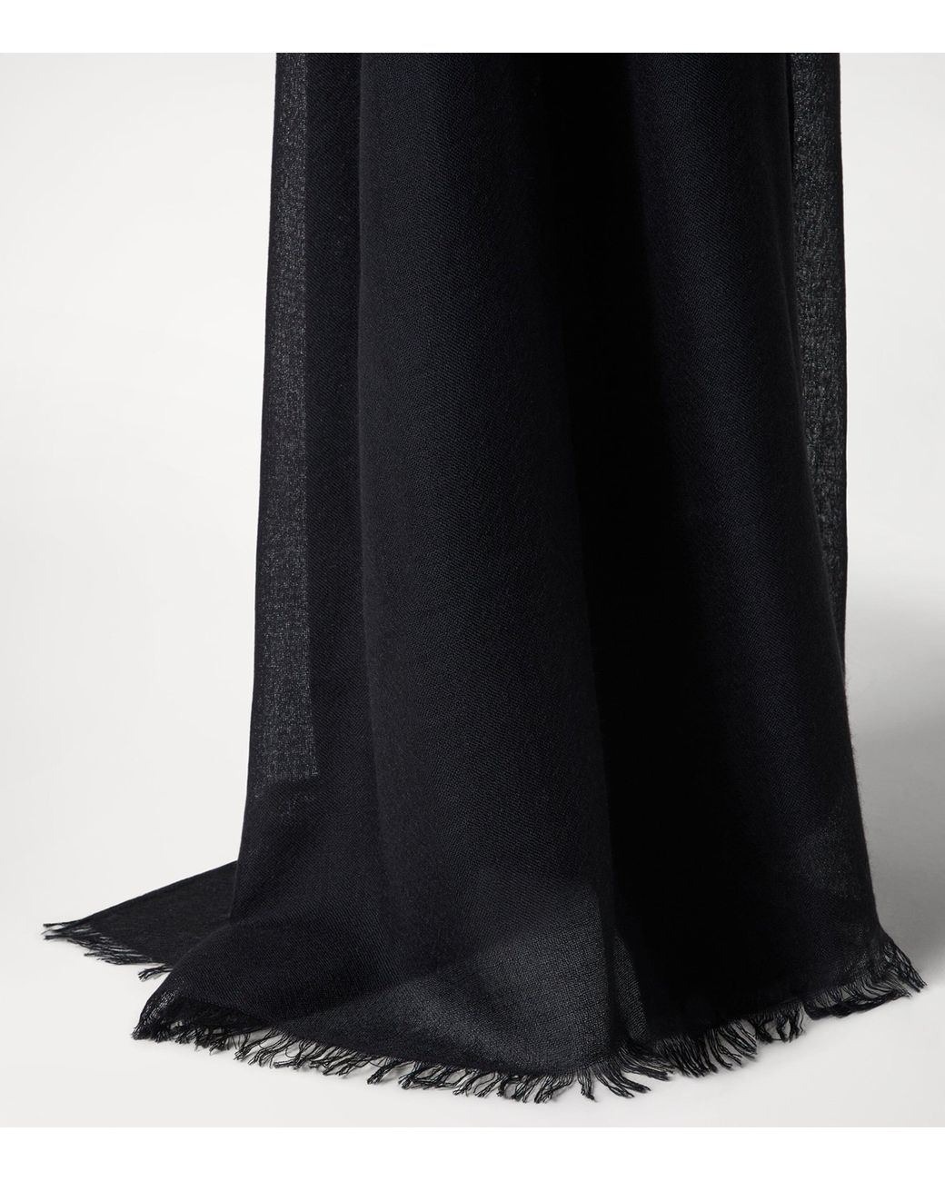 Brunello Cucinelli Black Cashmere-Silk Scarf