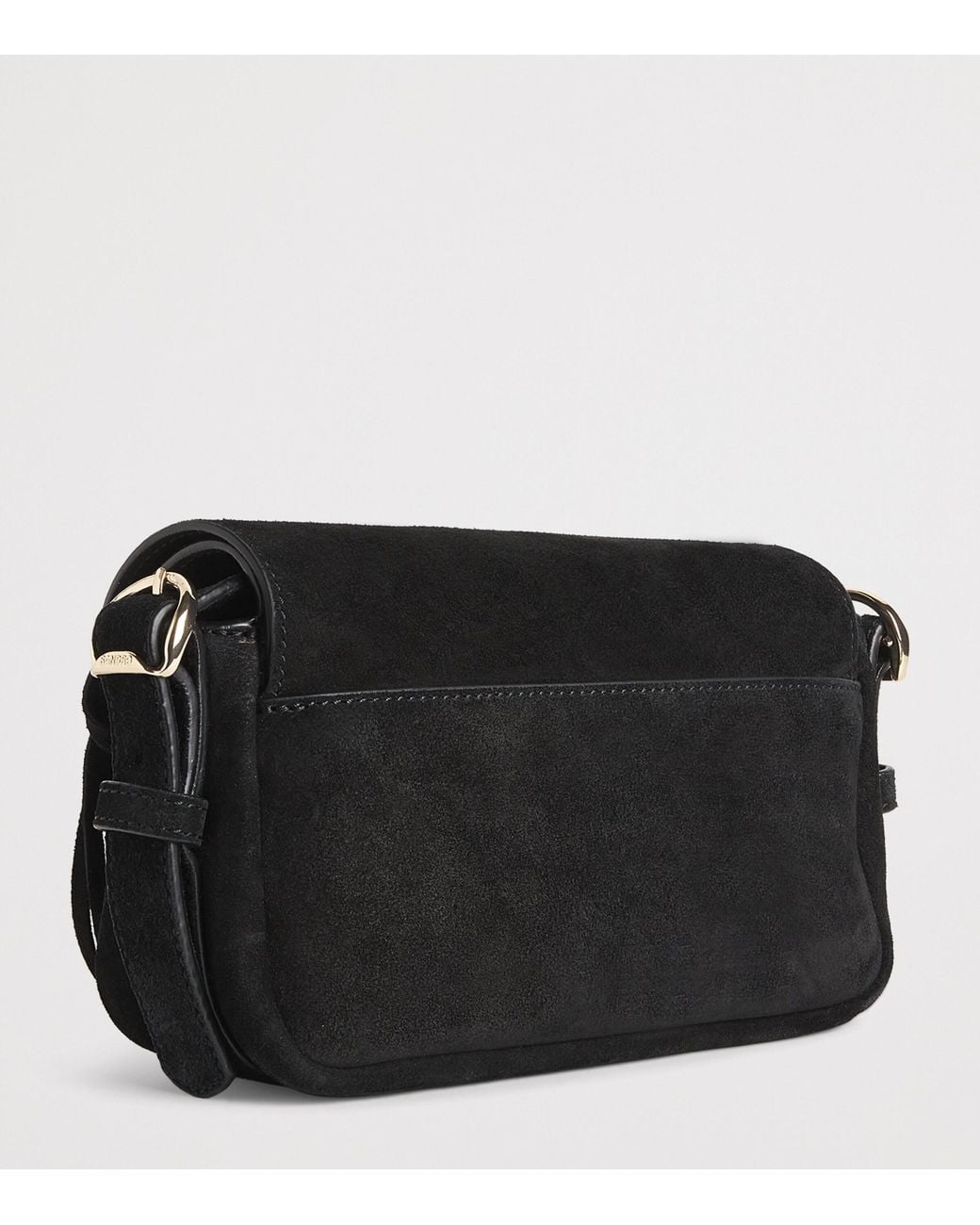 Sandro Black Small Suede Le Mambo Cross-Body Bag