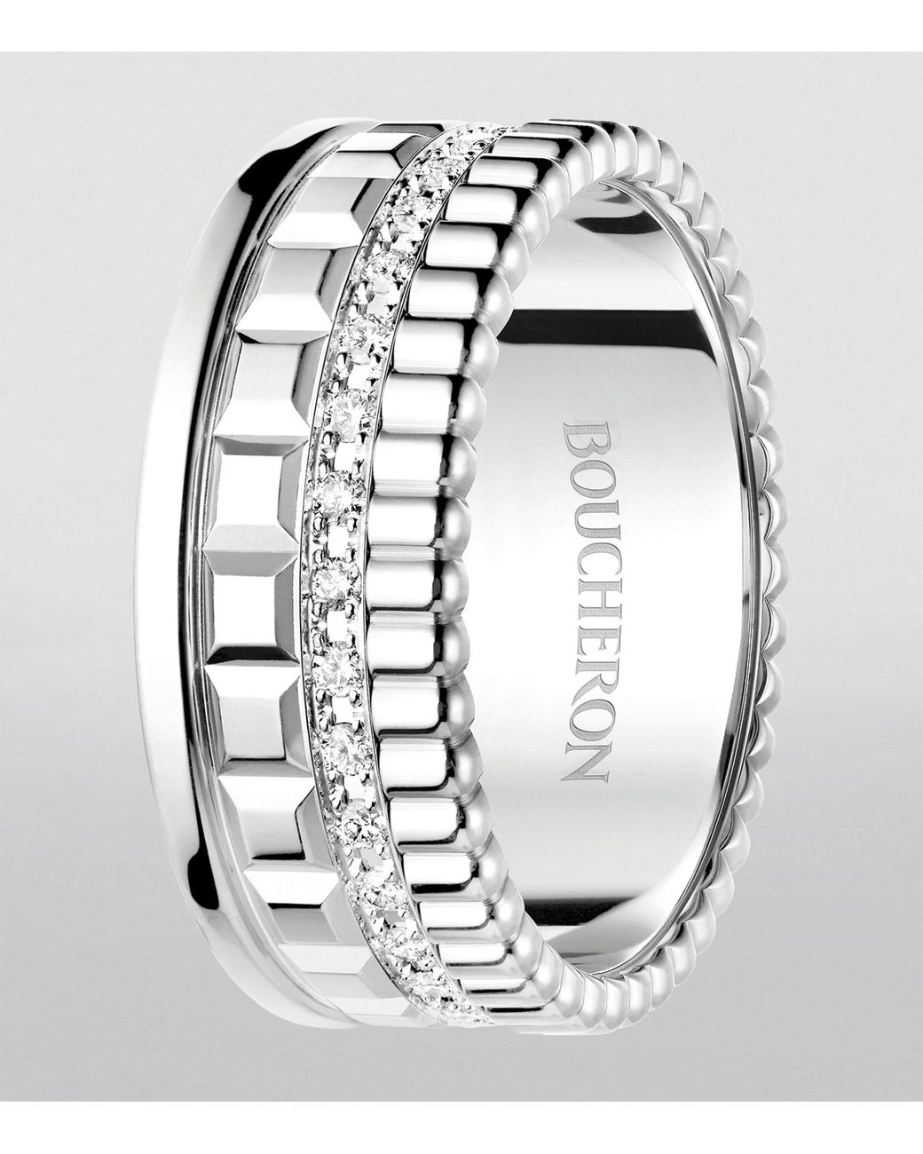 Boucheron Metallic Small And Diamond Quatre Radiant Ring