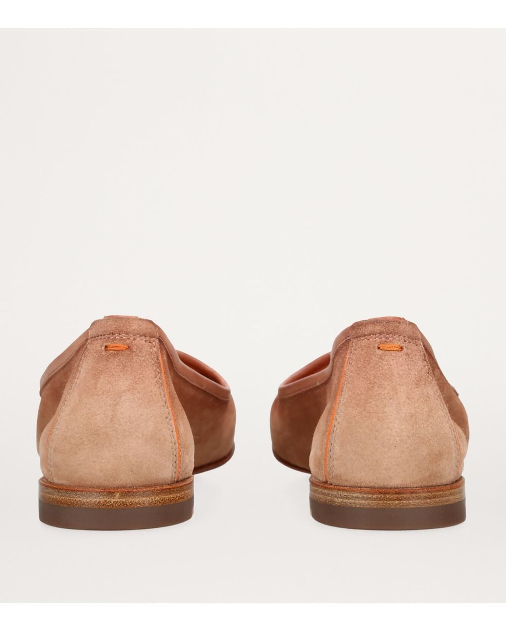Santoni Brown Suede Loafers