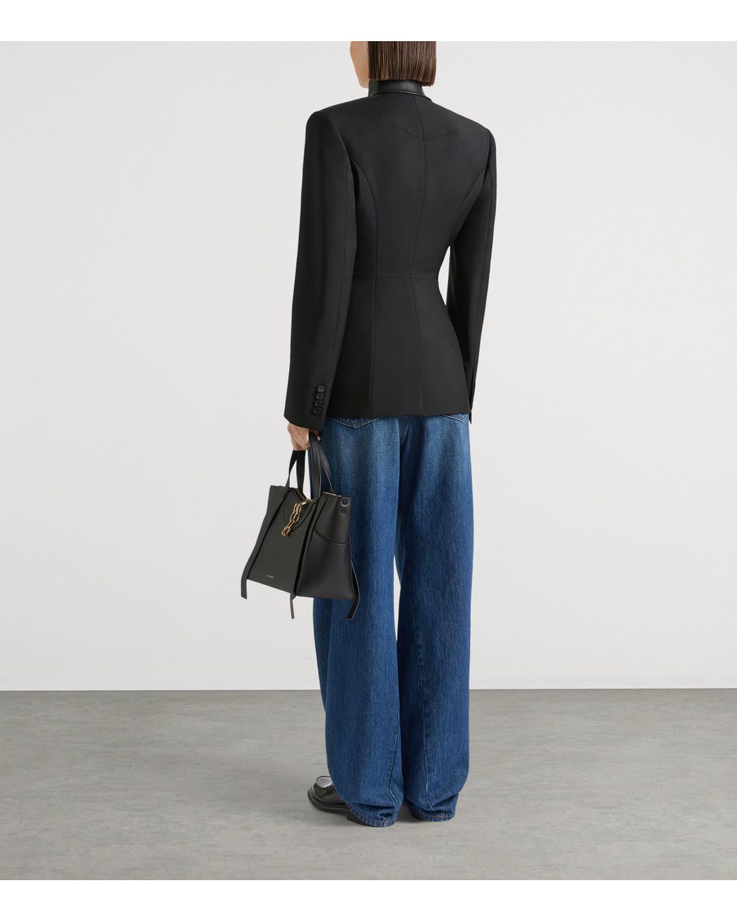 Givenchy Blue Two-Tone Cocoon Wide-Leg Jeans