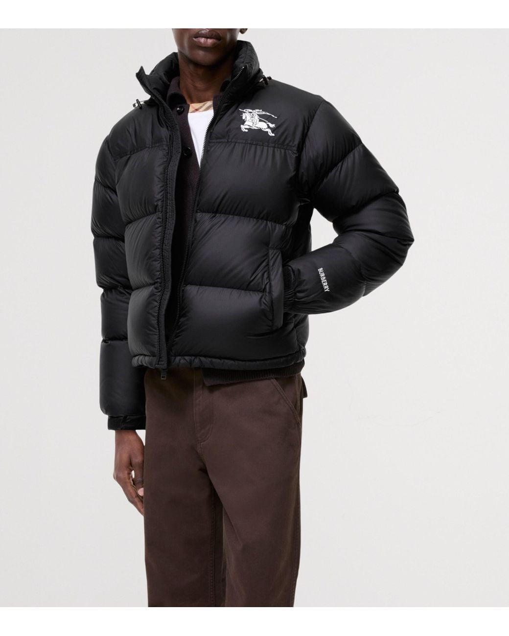 Burberry Black Down Ekd Puffer Jacket for men