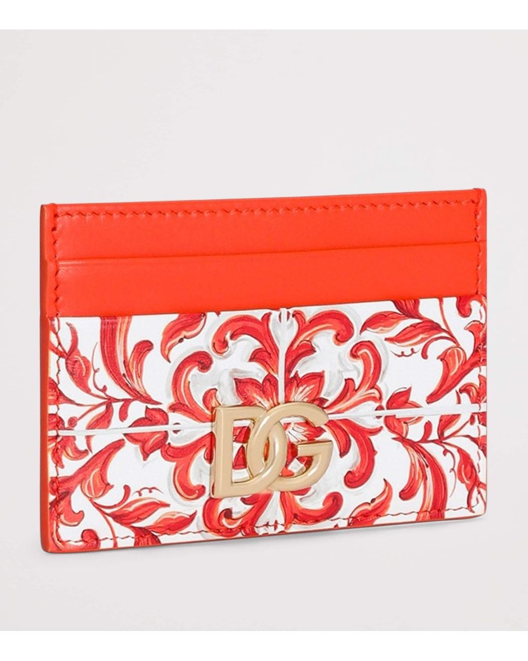 Dolce & Gabbana Red Calfskin Majolica Card Holder