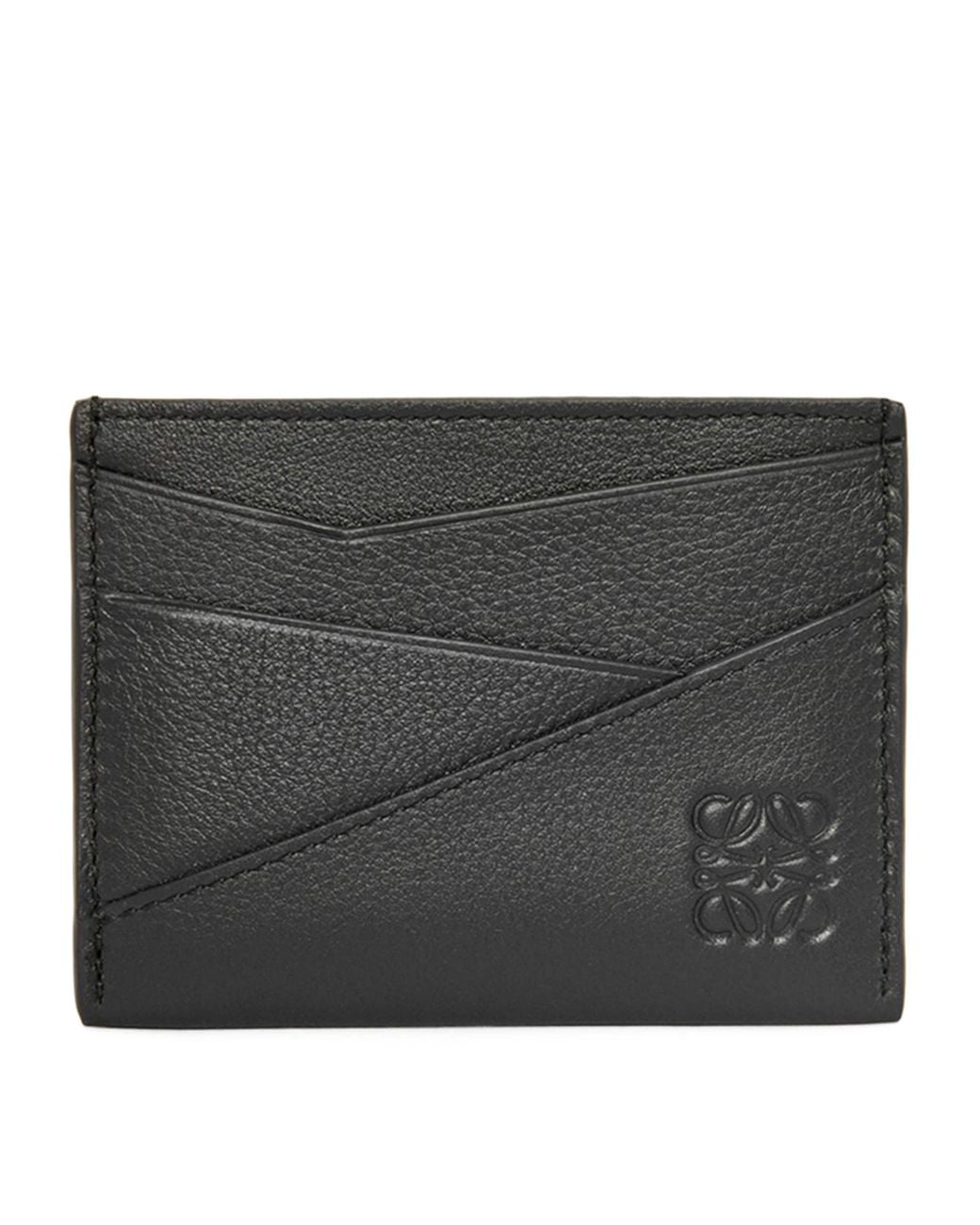 Loewe Black Puzzle Edge Brand-debossed Leather Card Holder for men