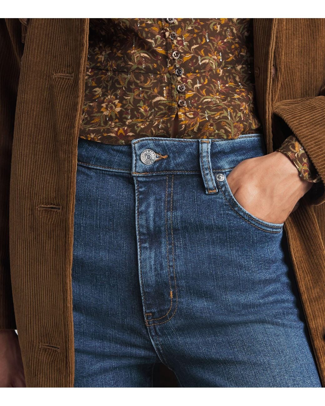 FRAME Blue The Reboot High-Rise Bootcut Jeans