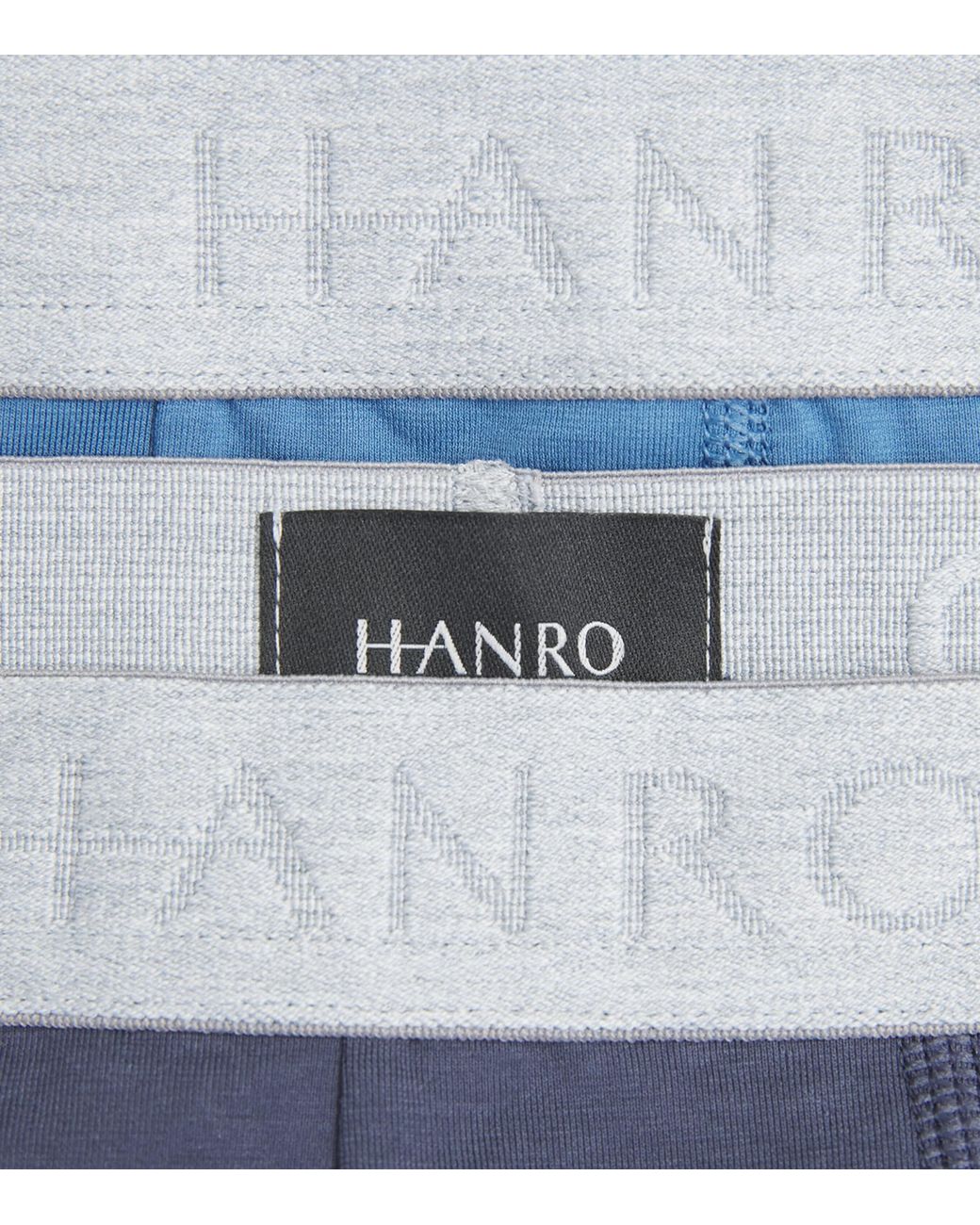Hanro Blue Cotton-Blend Essential Trunks for men