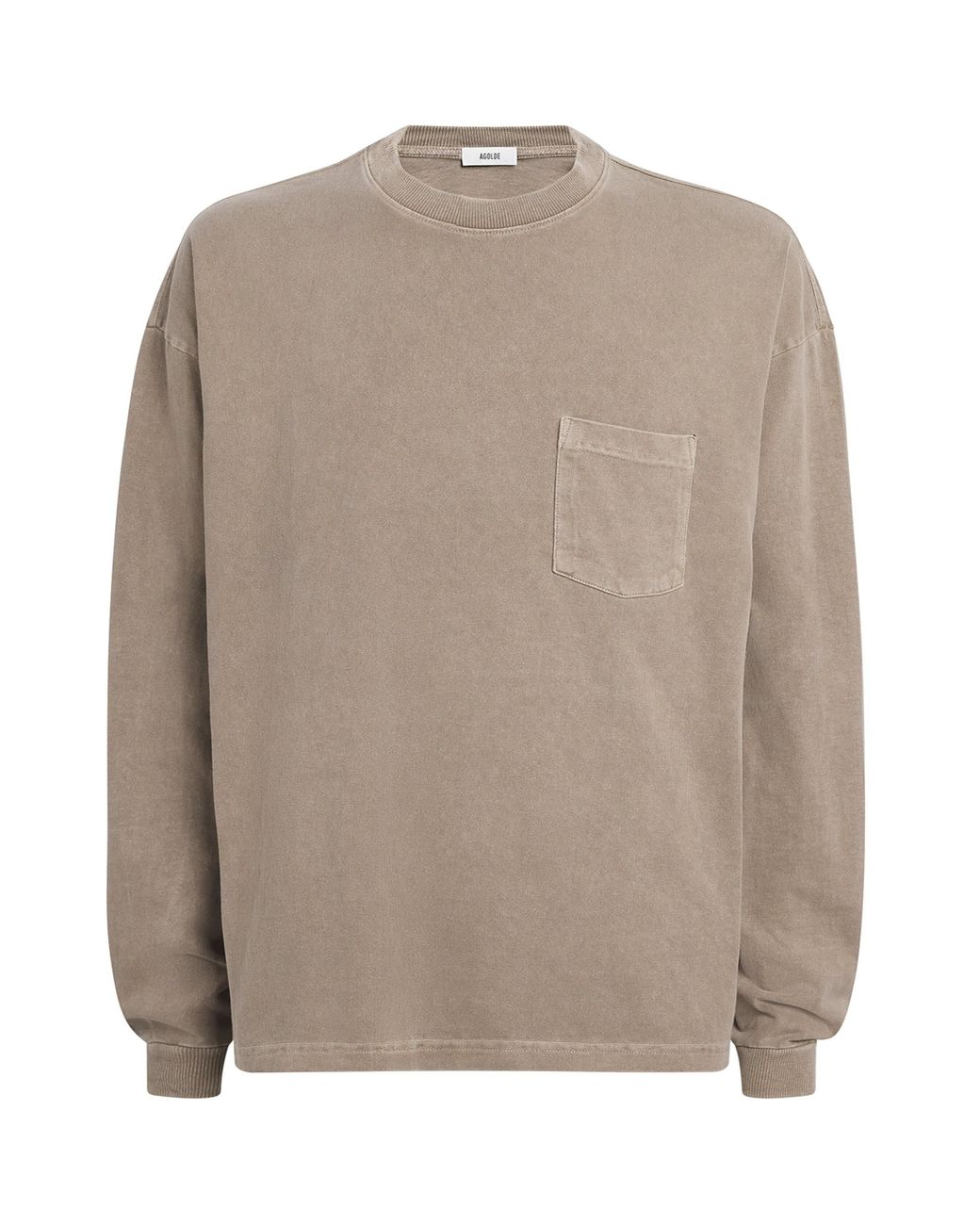 Agolde Brown Cotton Lucan Long-Sleeve T-Shirt for men