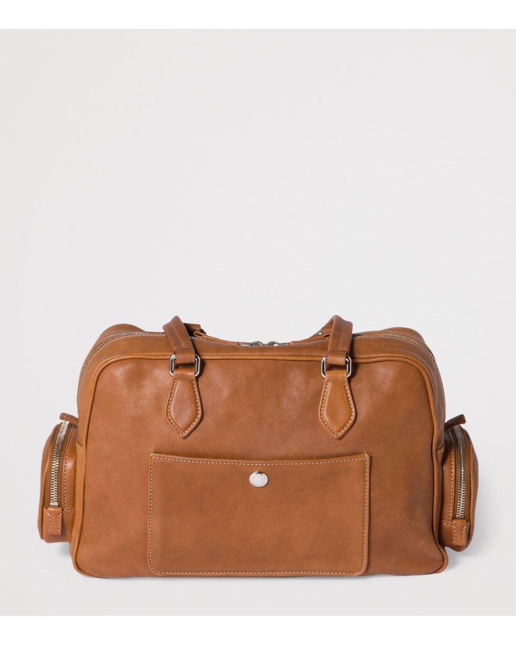 Miu Miu Brown Nappa Leather Top-Handle Bag