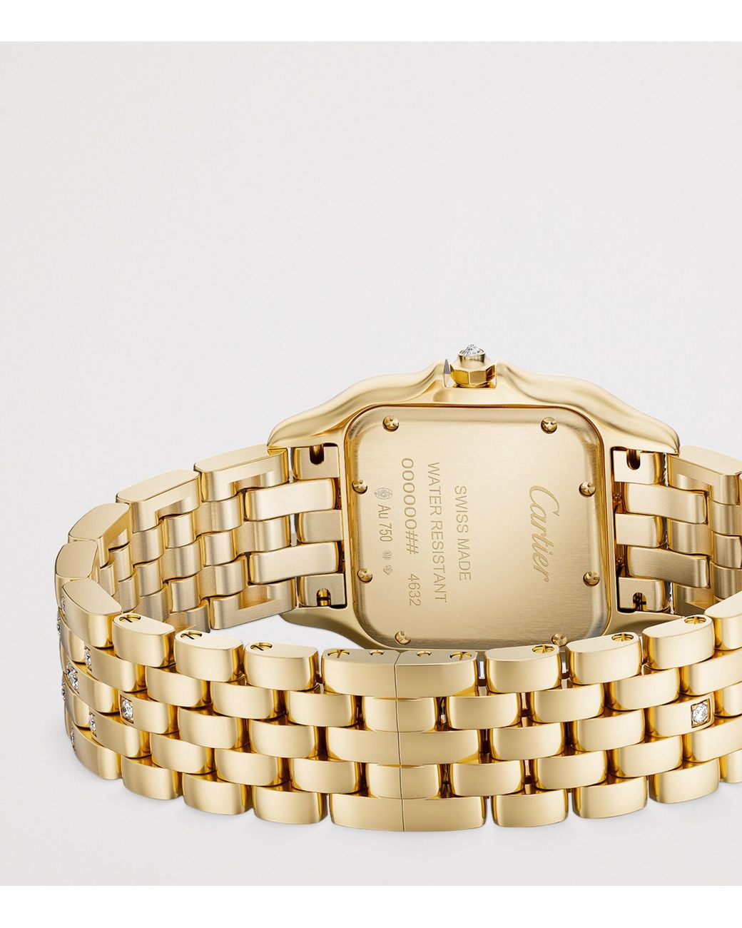 Cartier Metallic And Diamond Panthère De Watch