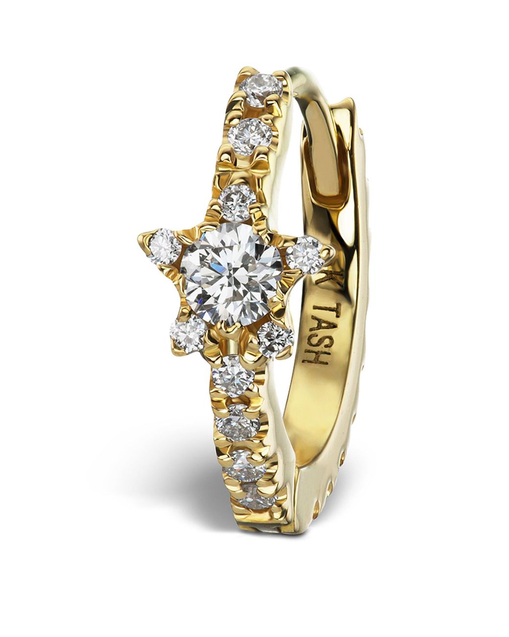 Maria Tash Metallic Diamond Star Eternity Hoop Earring