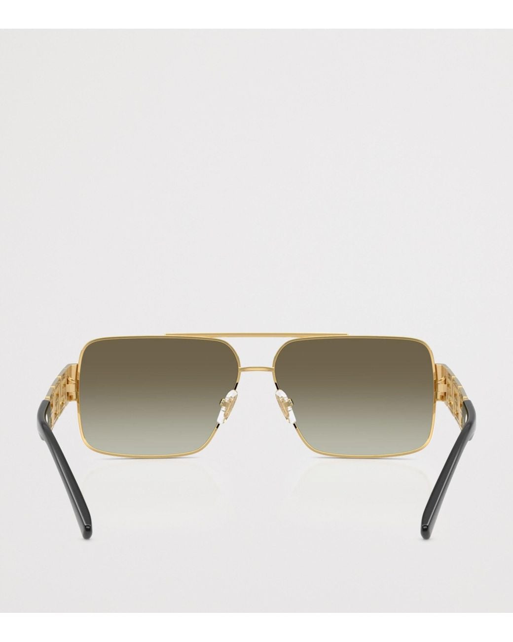 Versace Green Wire-Frame Rectangular Sunglasses for men
