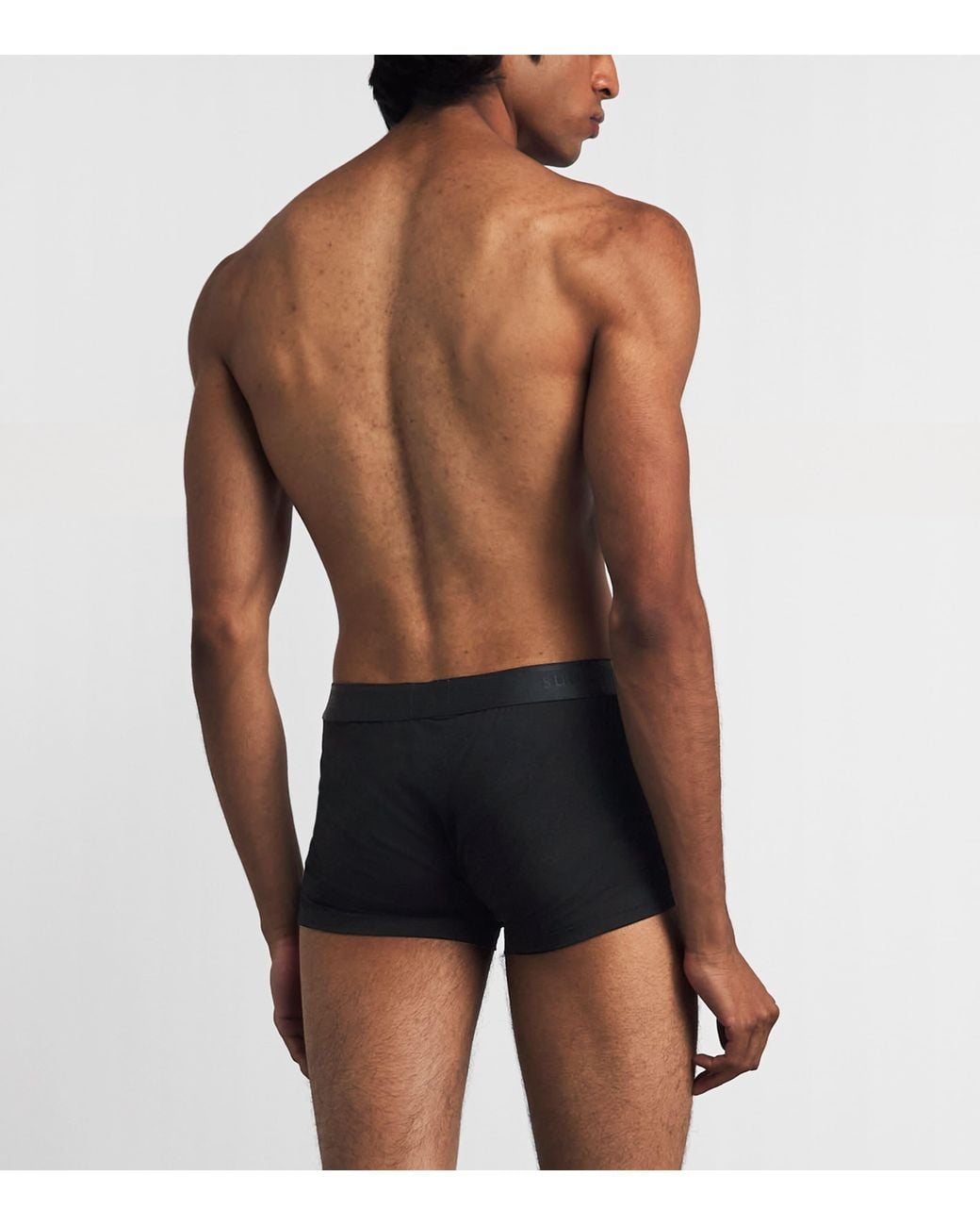 Sunspel Black Stretch-Tencel Trunks for men