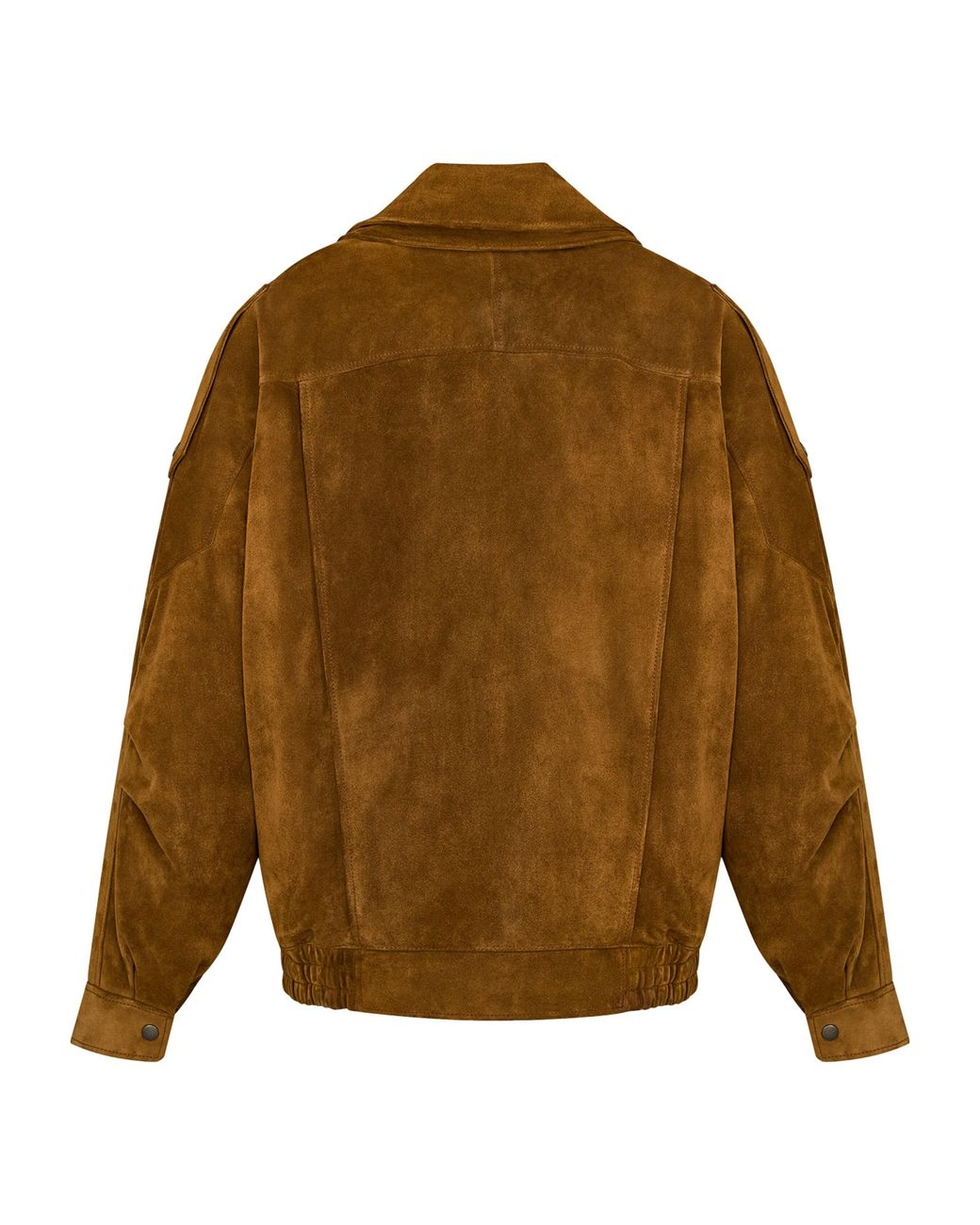 Saint Laurent Brown Suede Belted Bomber Jacket