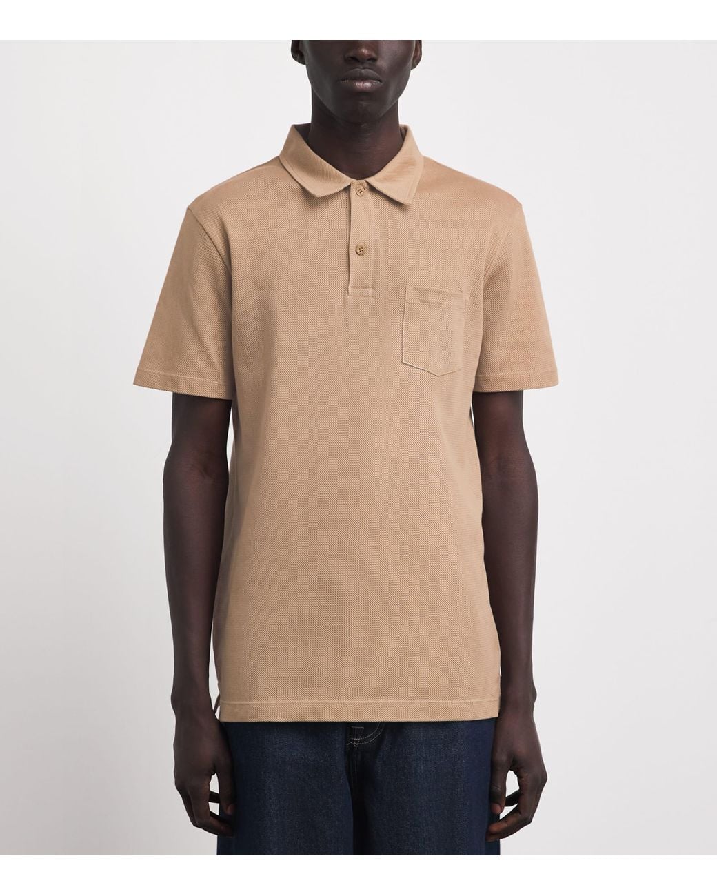 Sunspel Natural Supima Cotton Riviera Polo Shirt for men