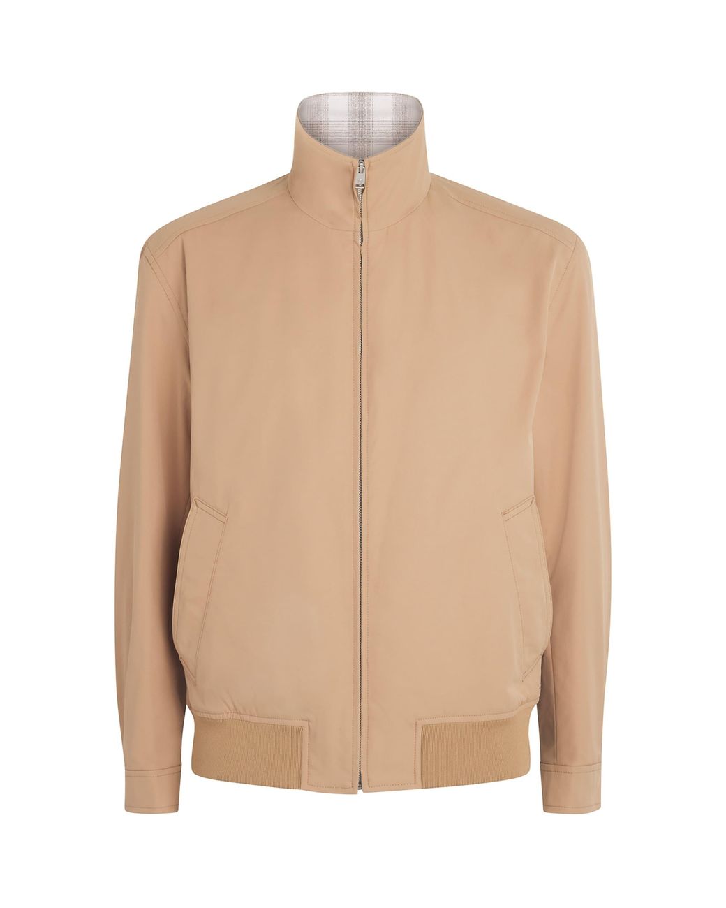 Boss Natural Check-Lined Water-Repellent Jacket for men