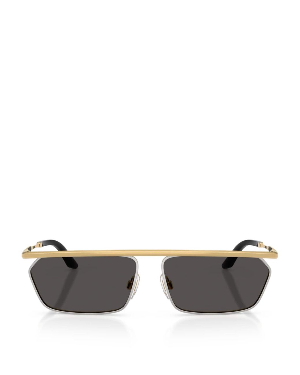 Dolce & Gabbana Gray Metal Dg2327 Classic Rectangle Sunglasses for men
