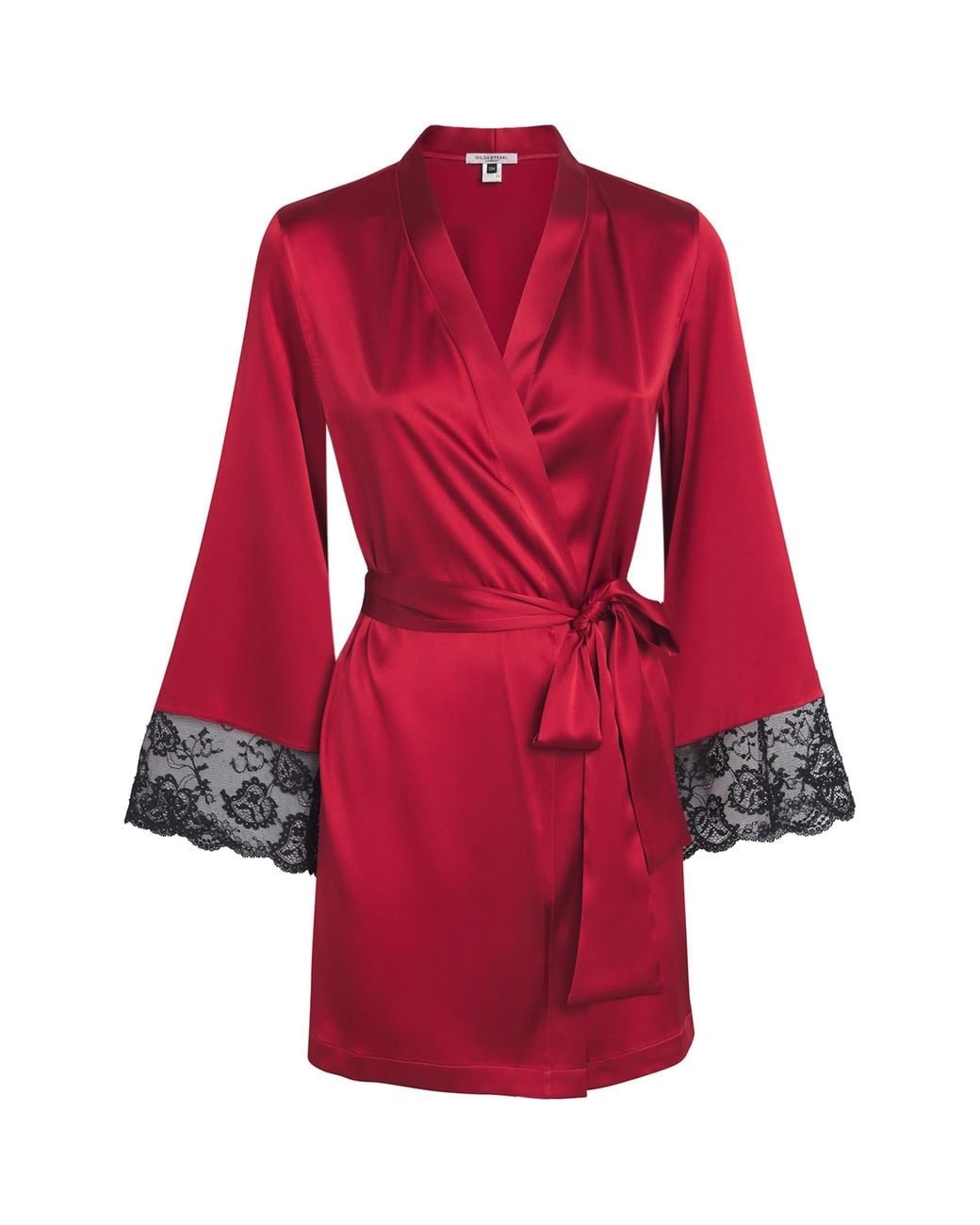 Gilda & Pearl Red Silk Muse Robe